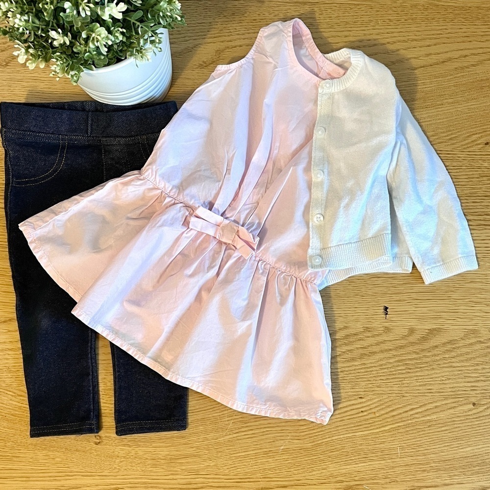 United Colors of Benetton Baby Girl Pink 3 Piece Outfit
